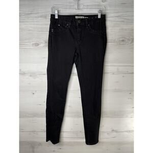 YMI WannaBettaButt Jeans Womens 7 Black Mid Rise Skinny Stretch Denim Pants